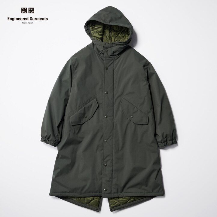 chaquetas acolchadas y cálidas uniqlo heattech para hombre en gris oscuro
