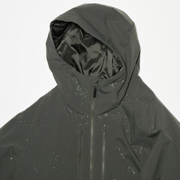 chaquetas híbridas de plumón 3d uniqlo para hombre color marrón