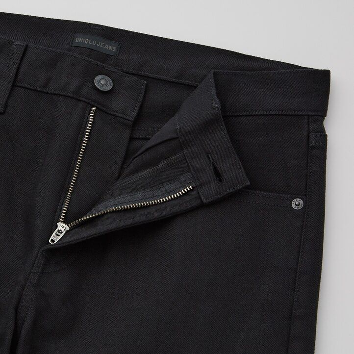 vaqueros ajustados elásticos de orillo uniqlo para hombre temporada 2021 azul marino