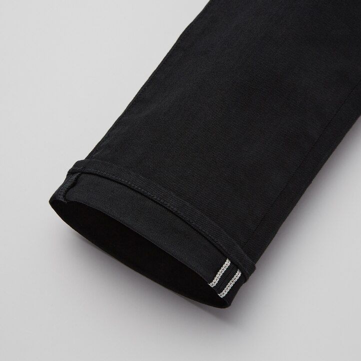 vaqueros ajustados elásticos de orillo uniqlo para hombre temporada 2021 azul marino