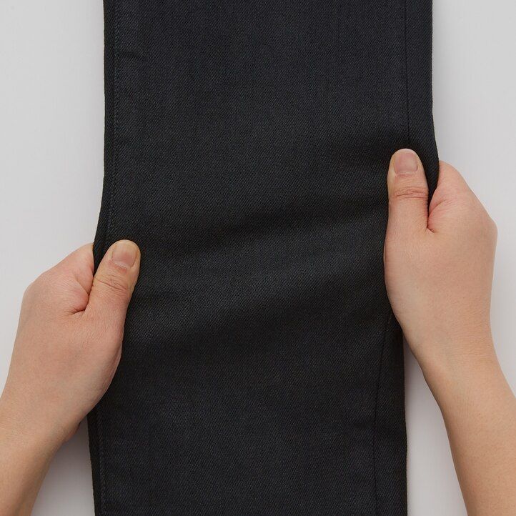vaqueros ajustados elásticos de orillo uniqlo para hombre temporada 2021 azul marino