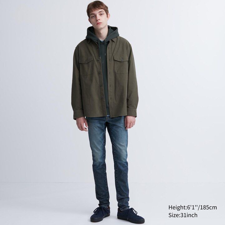 vaqueros ajustados ultraelásticos grises uniqlo para hombre