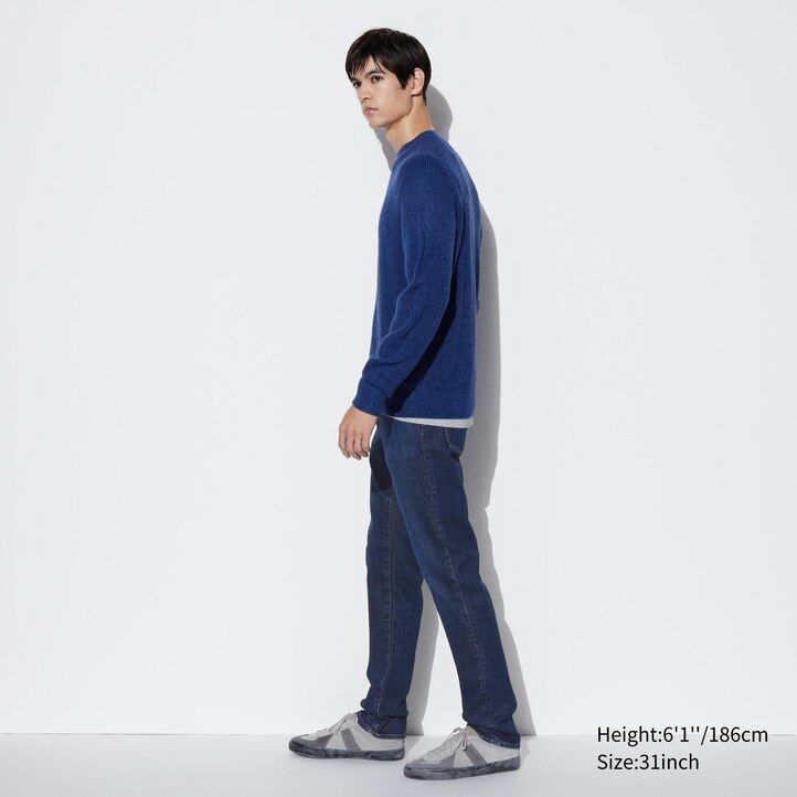 vaqueros ajustados uniqlo azules para hombre