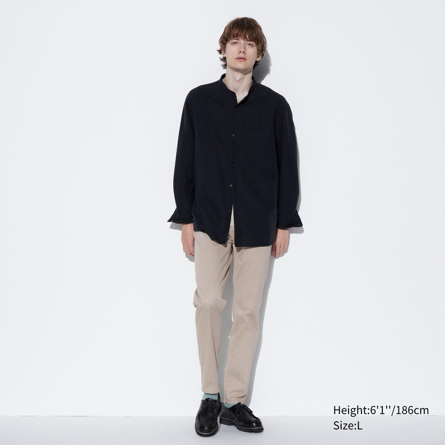 vaqueros ajustados ultraelásticos uniqlo para hombre en color beige
