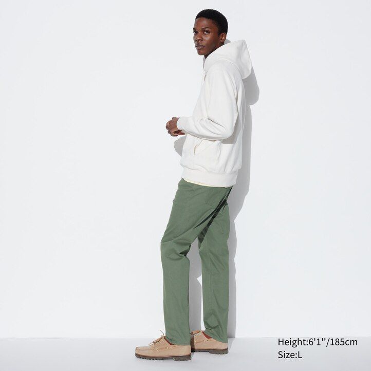 vaqueros ajustados ultraelásticos uniqlo para hombre en color beige