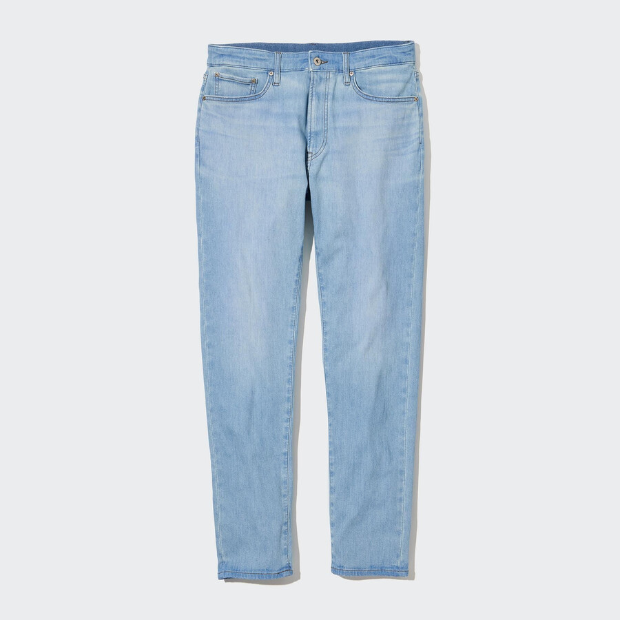 vaqueros ajustados ultraelásticos uniqlo ezy para hombre en azul
