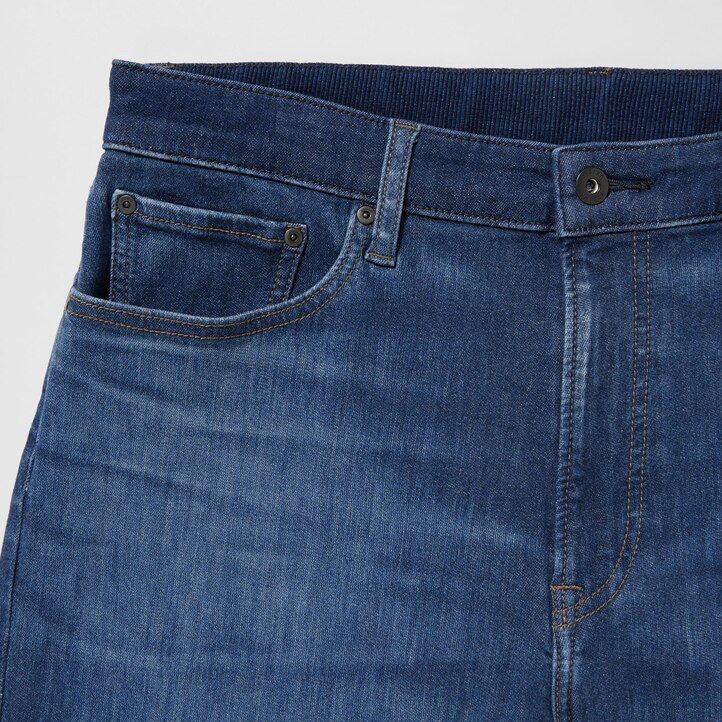 vaqueros ajustados ultraelásticos uniqlo ezy para hombre en azul