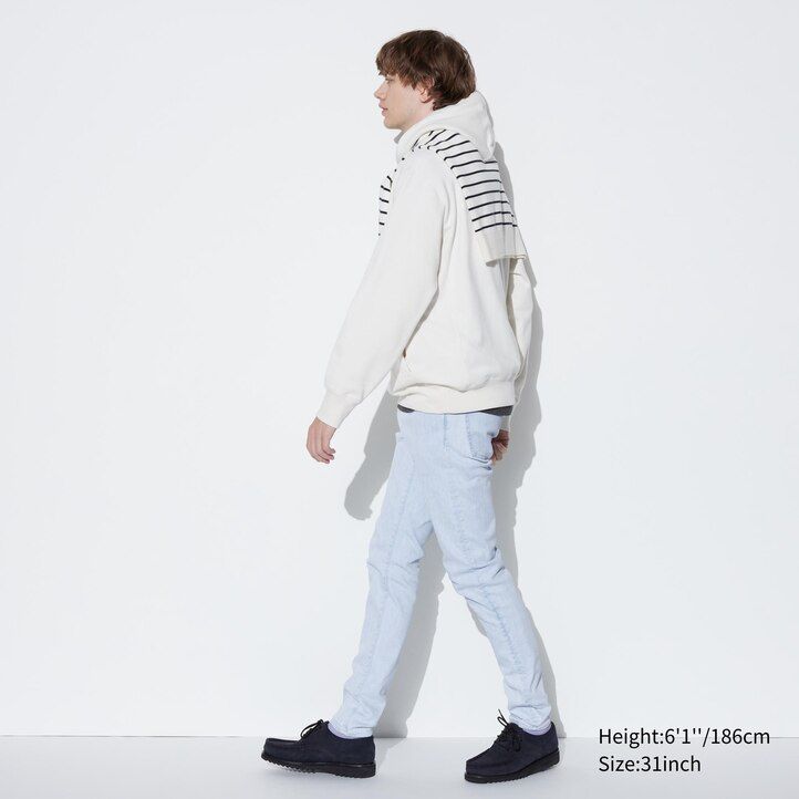 vaqueros ajustados ultraelásticos uniqlo para hombre color negro