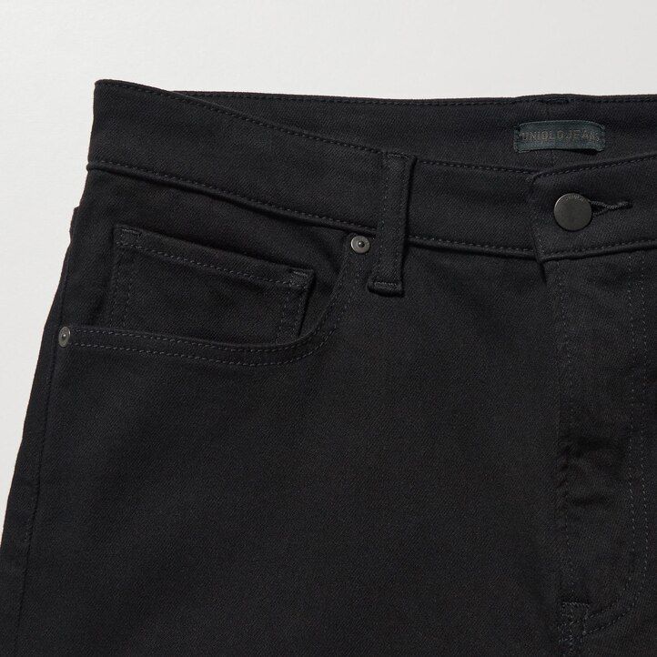vaqueros ajustados ultraelásticos uniqlo negros para hombre