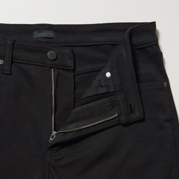 vaqueros ajustados ultraelásticos uniqlo negros para hombre