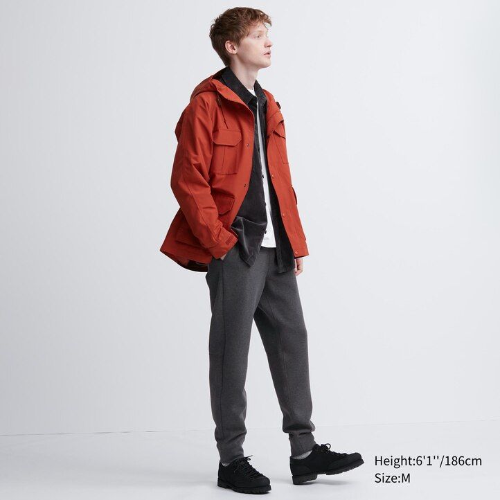 pantalones deportivos elásticos secos uniqlo gris claro para hombre