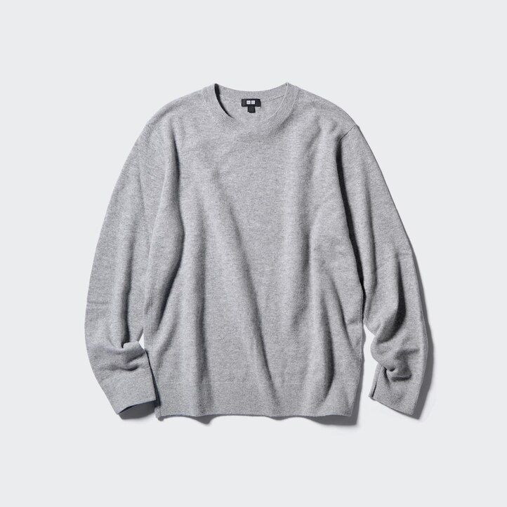 suéteres de cuello redondo uniqlo 100pctshmere para hombre en color marrón