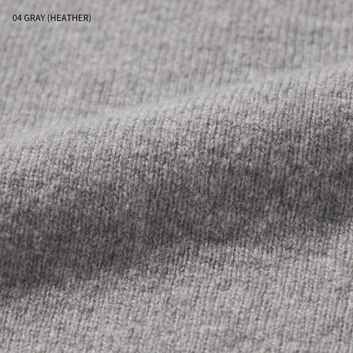 suéteres de cuello en v de lana de cordero premium uniqlo para hombre en gris