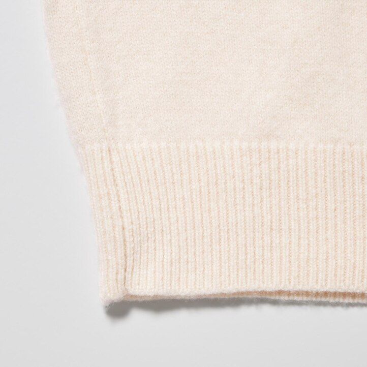 suéteres de lana de cordero premium uniqlo para hombre en negro