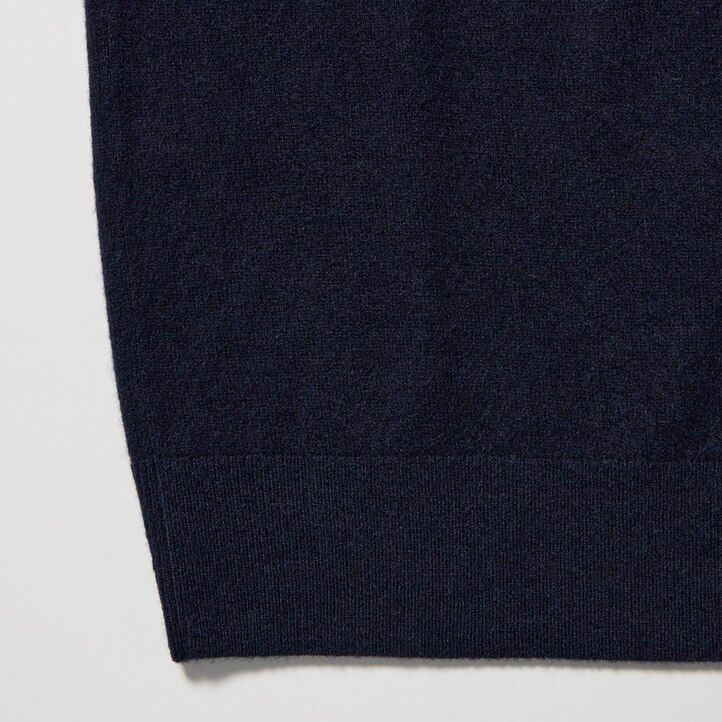 suéteres de cuello en v uniqlo 100pctshmere para hombre en azul marino