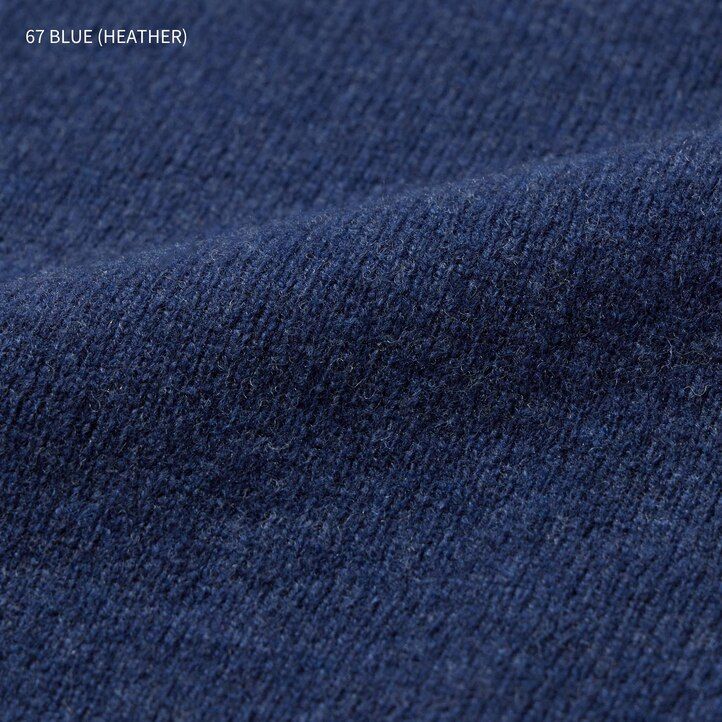 jerséis de lana de cordero premium uniqlo para hombre en azul