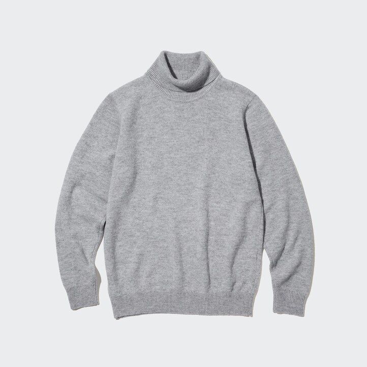 jerséis de lana de cordero premium uniqlo para hombre en azul