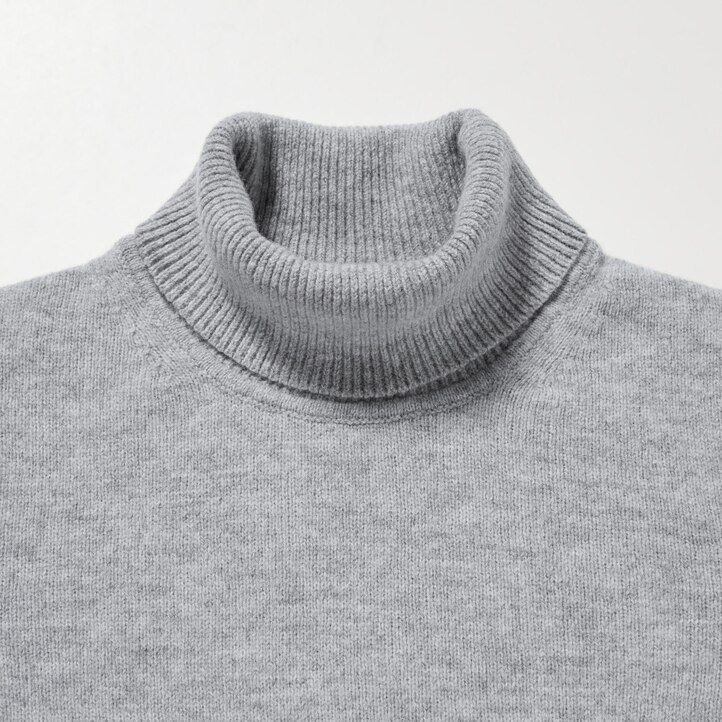 jerséis de lana de cordero premium uniqlo para hombre en azul