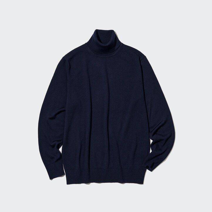 suéteres uniqlo de merino extrafino 100 gris para hombre