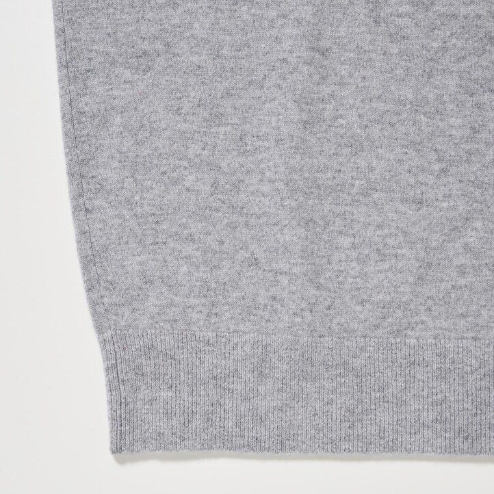 suéteres de cuello en v uniqlo 100pctshmere grises para hombre