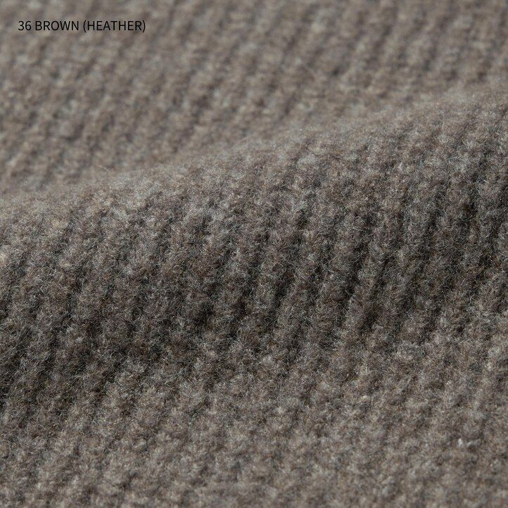 suéteres de cuello alto de calibre bajo de hilo soufflé uniqlo marrón para hombre