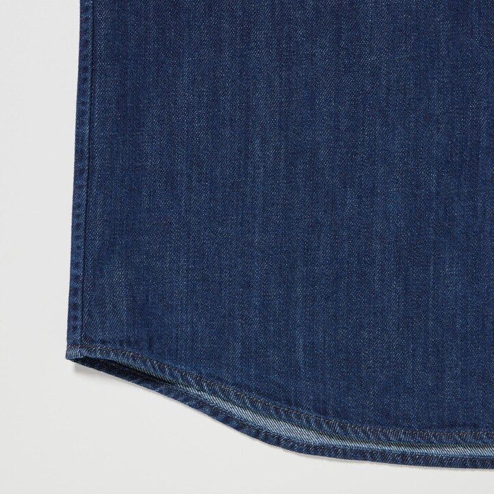 camisa vaquera oversize utility de uniqlo para hombre color azul