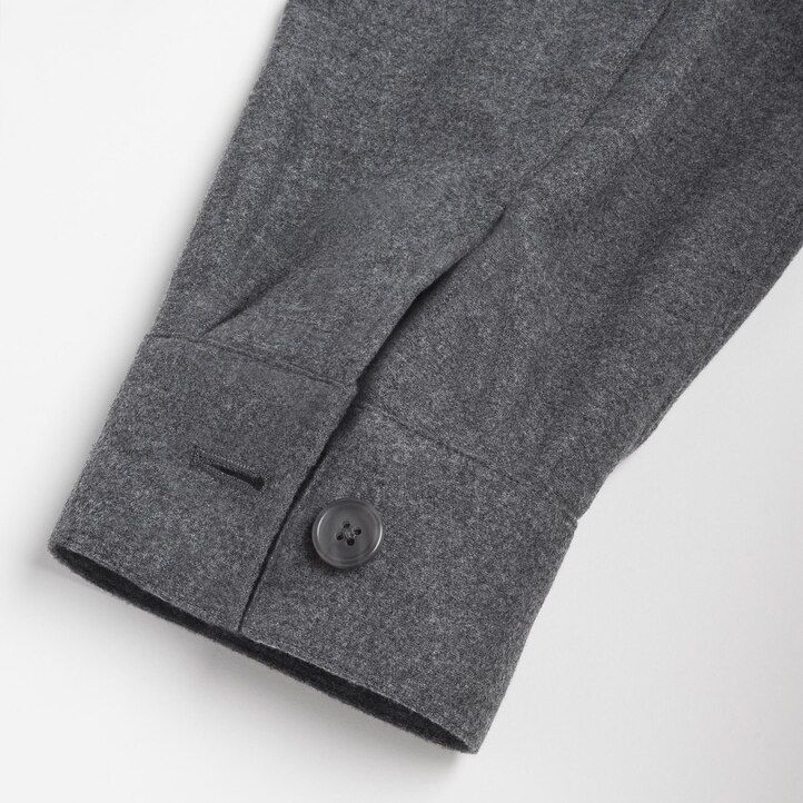 camisa de sarga cepillada uniqlo gris para hombre