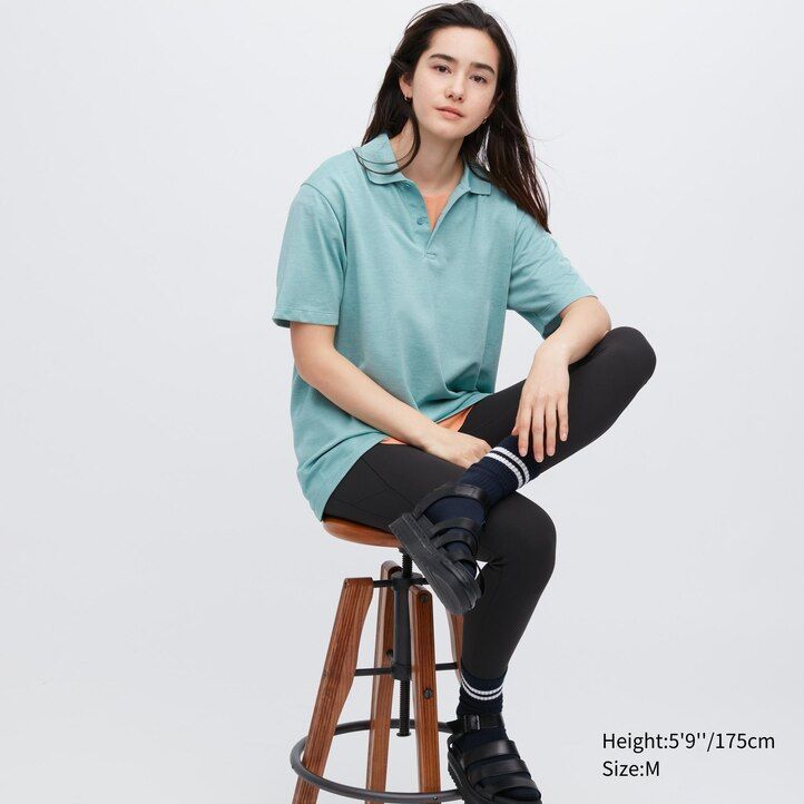 polo uniqlo dry ex para hombre azul