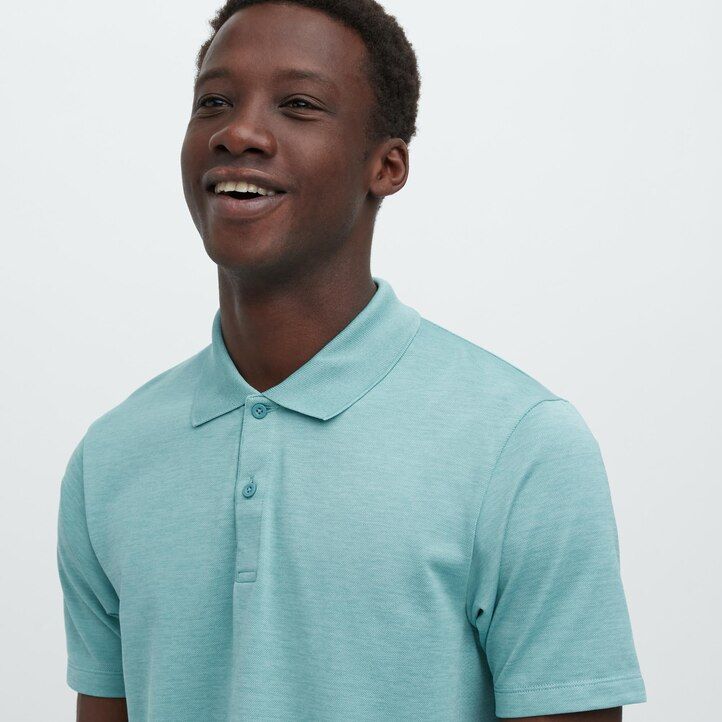 polo uniqlo dry ex para hombre azul