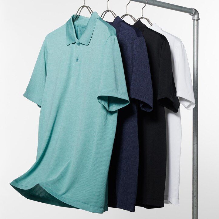 polo uniqlo dry ex para hombre azul