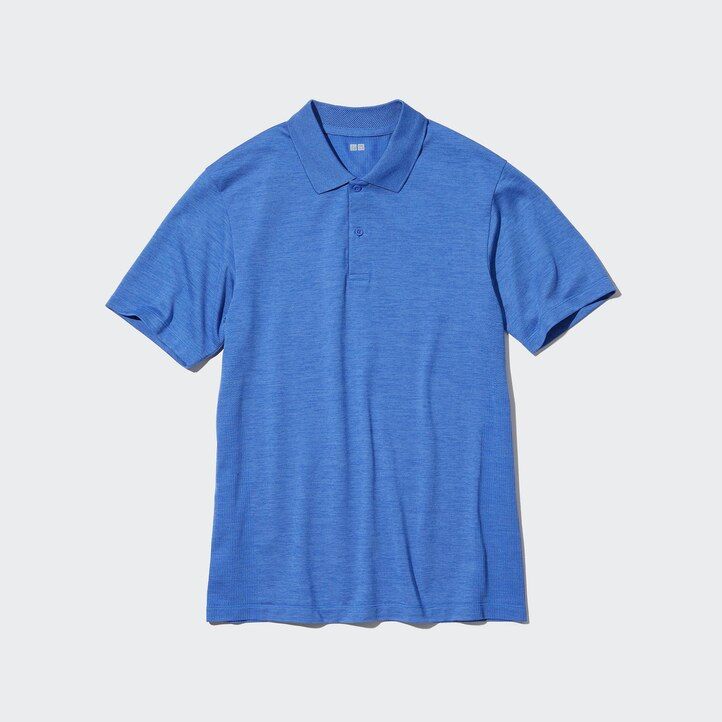polo uniqlo dry ex para hombre azul