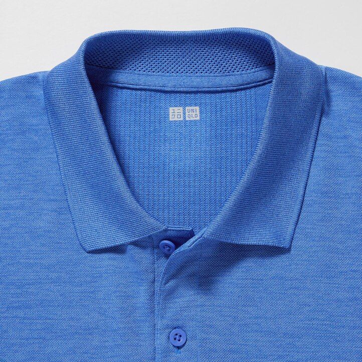 polo uniqlo dry ex para hombre azul