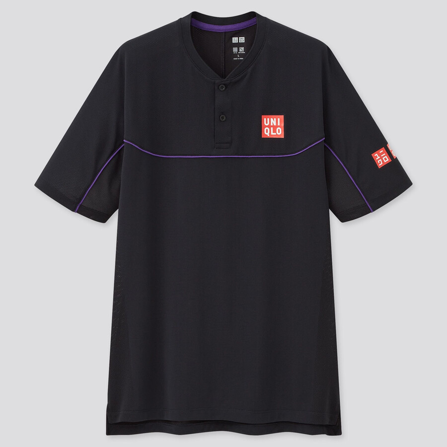polo uniqlo roger federer dry ex us para hombre temporada 2021 negro