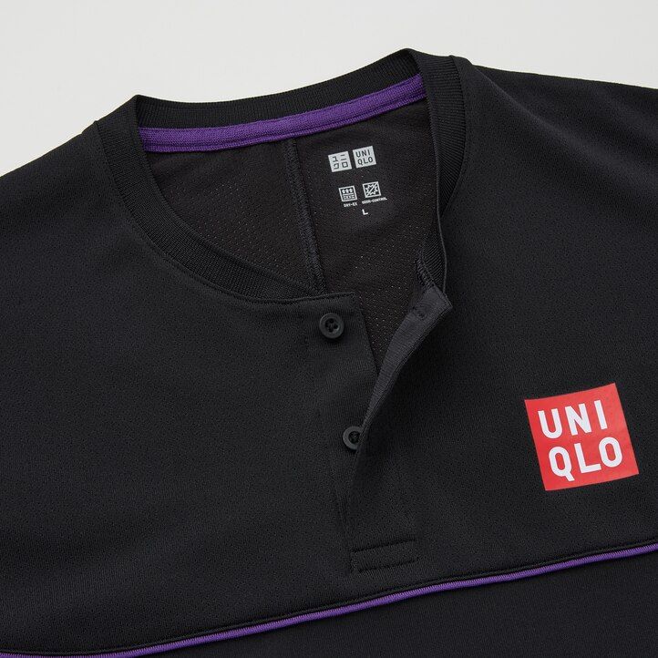 polo uniqlo roger federer dry ex us para hombre temporada 2021 negro
