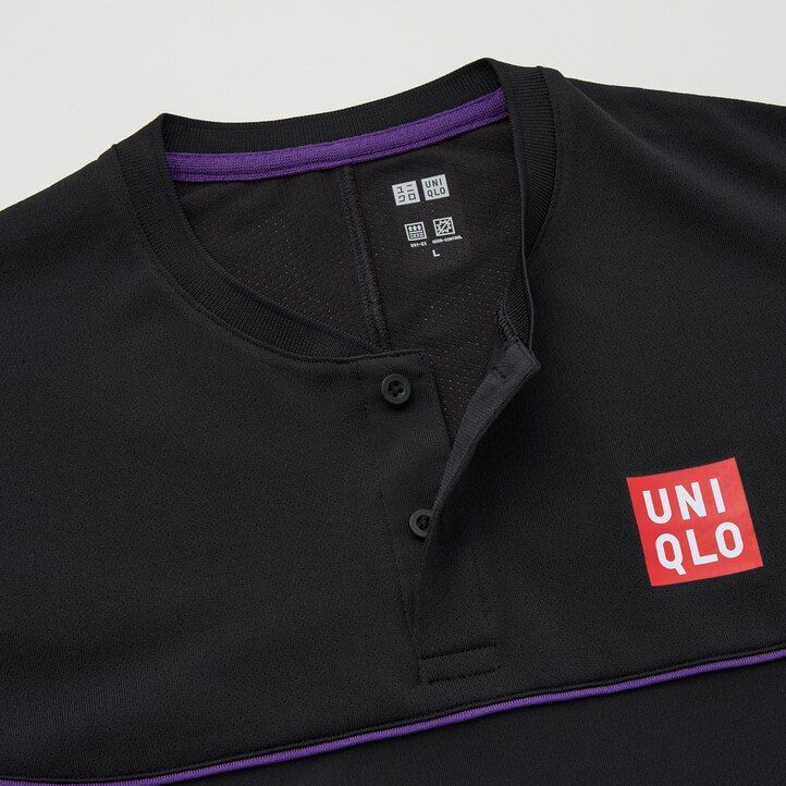 polo uniqlo roger federer dry ex us para hombre temporada 2021 negro