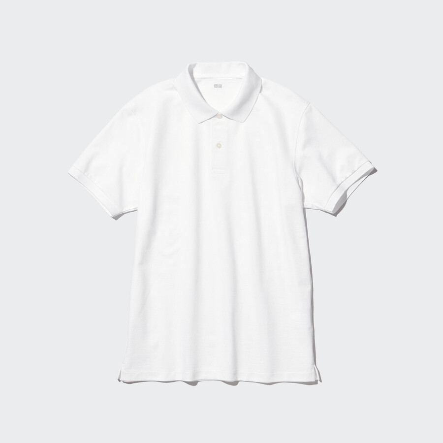 polo uniqlo dry pique para hombre blanco