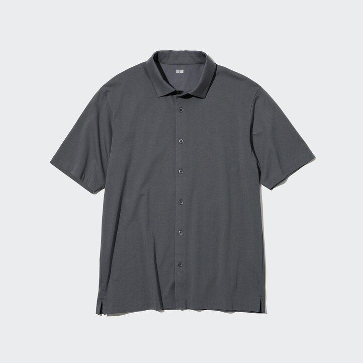 polo uniqlo airism de cuello abierto para hombre color rosa