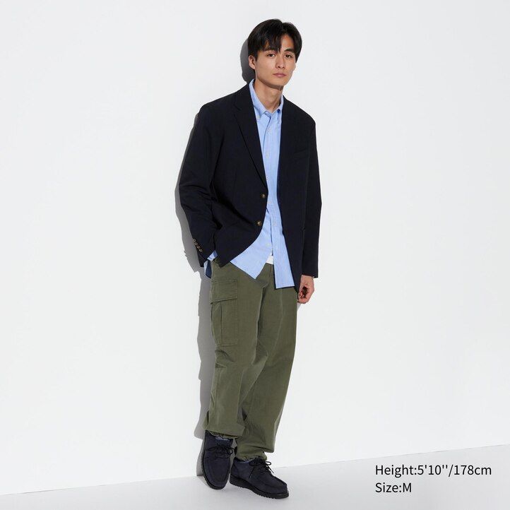 camisas oxford de corte regular y cuello regular para hombre de uniqlo blancas