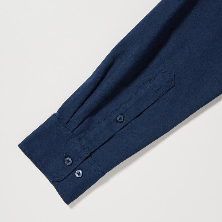 camisas oxford de corte regular y cuello regular para hombre de uniqlo blancas