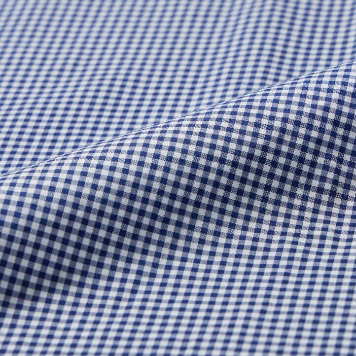 camisas de cuadros con cuello abotonado y corte regular de algodón extrafino uniqlo para hombre en azul