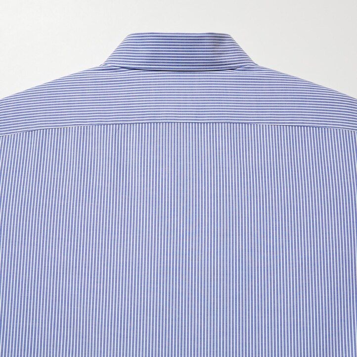 camisas de hombre uniqlo easyre stretch slim fit a rayas con cuello semicutaway