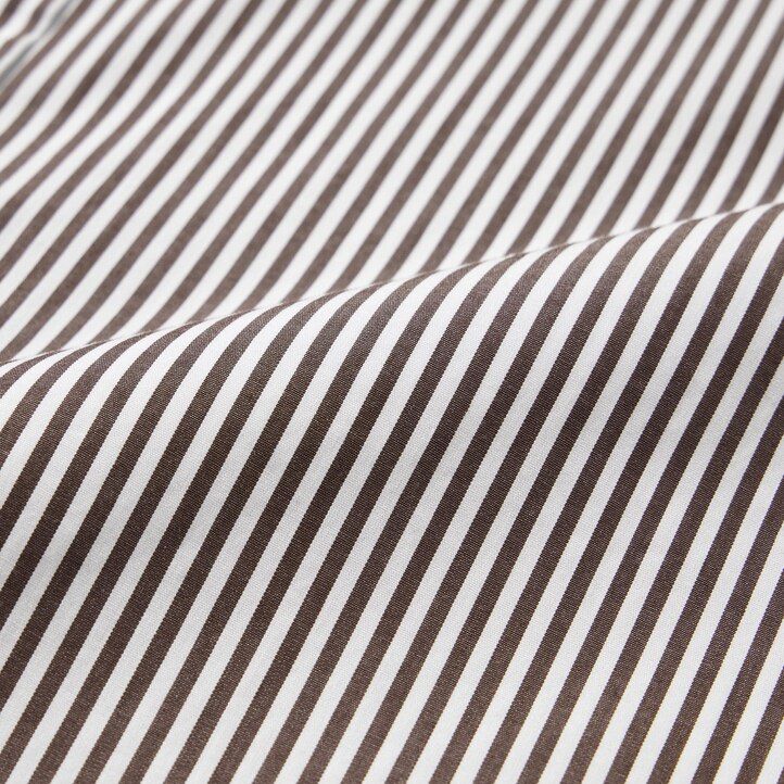 camisas de hombre uniqlo de algodón extrafino de corte regular a rayas y cuello abotonado color naranja