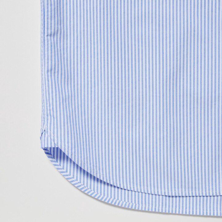 camisas oxford de rayas de corte regular de uniqlo en gris para hombre