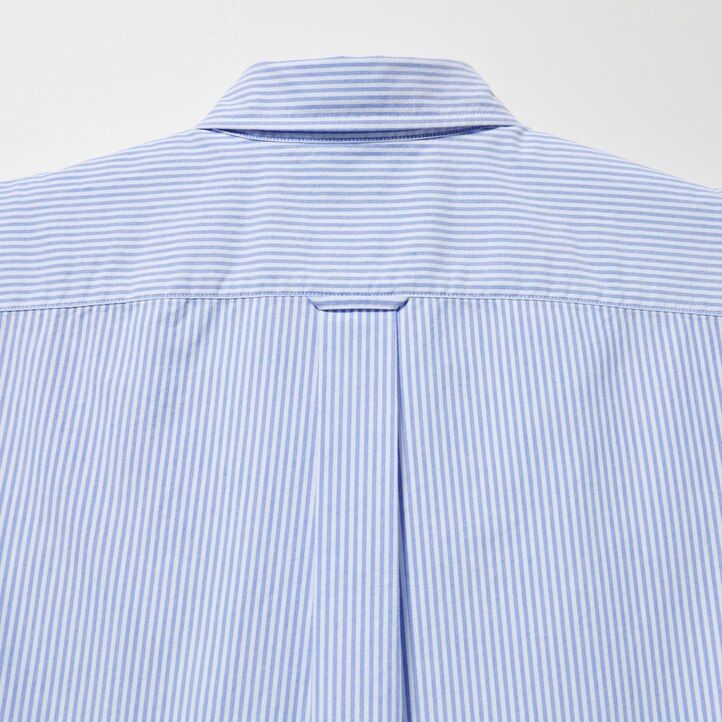 camisas oxford de rayas de corte regular de uniqlo en gris para hombre