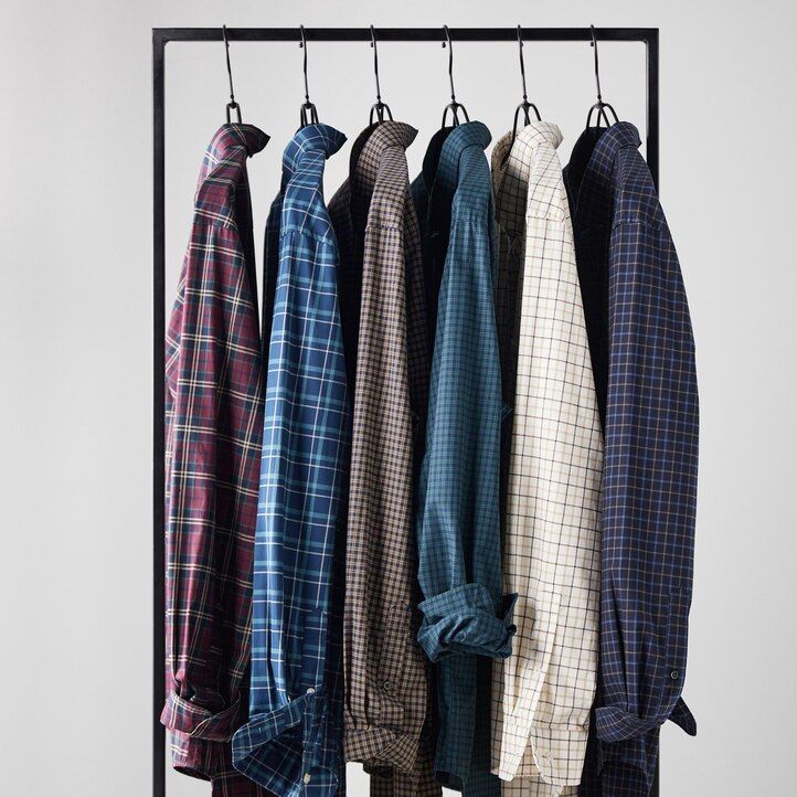 camisas uniqlo de algodón extrafino con cuello abotonado y cuadros corte regular para hombre color blanco