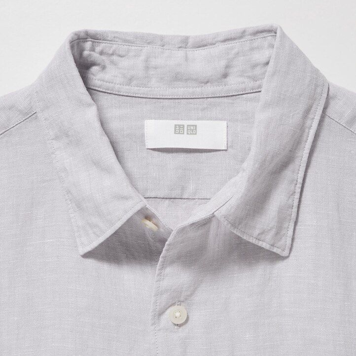camiseta de lino premium uniqlo 100 algodón corte regular cuello regular para hombre verde claro