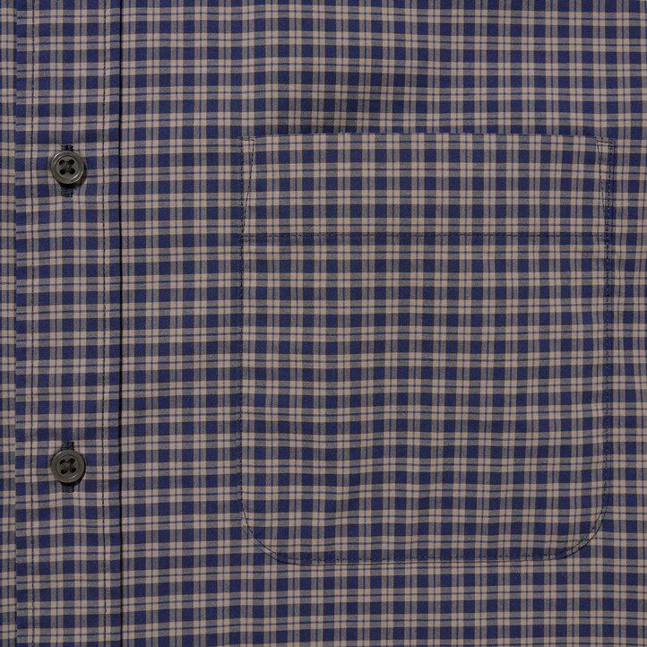 camisas de hombre uniqlo de algodón extrafino de corte regular a cuadros y cuello abotonado color marrón