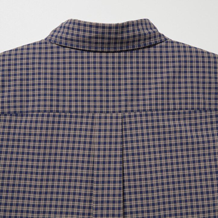 camisas de hombre uniqlo de algodón extrafino de corte regular a cuadros y cuello abotonado color marrón