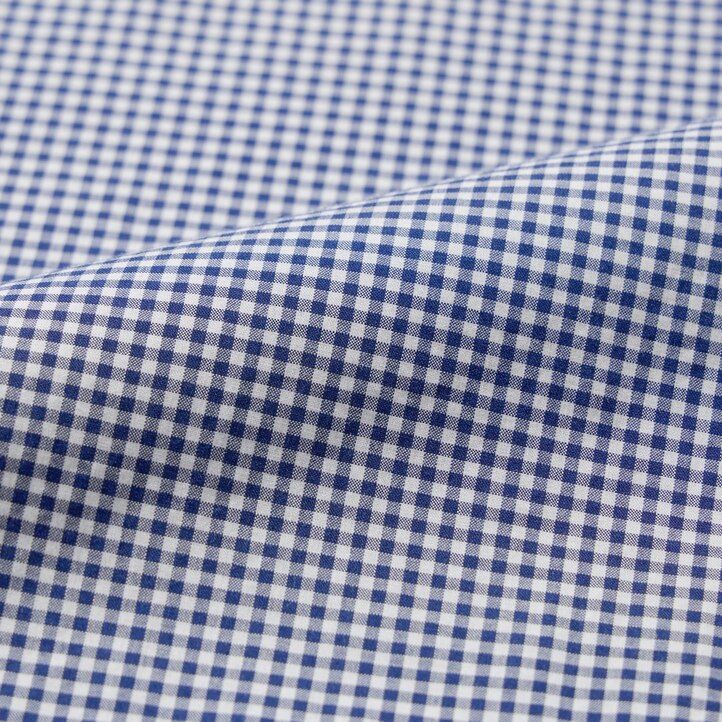 camisas de manga ancha de algodón extrafino uniqlo para hombre color azul