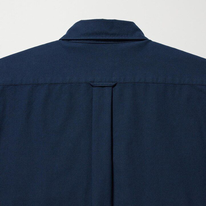 camisas oxford de corte entallado uniqlo para hombre en azul